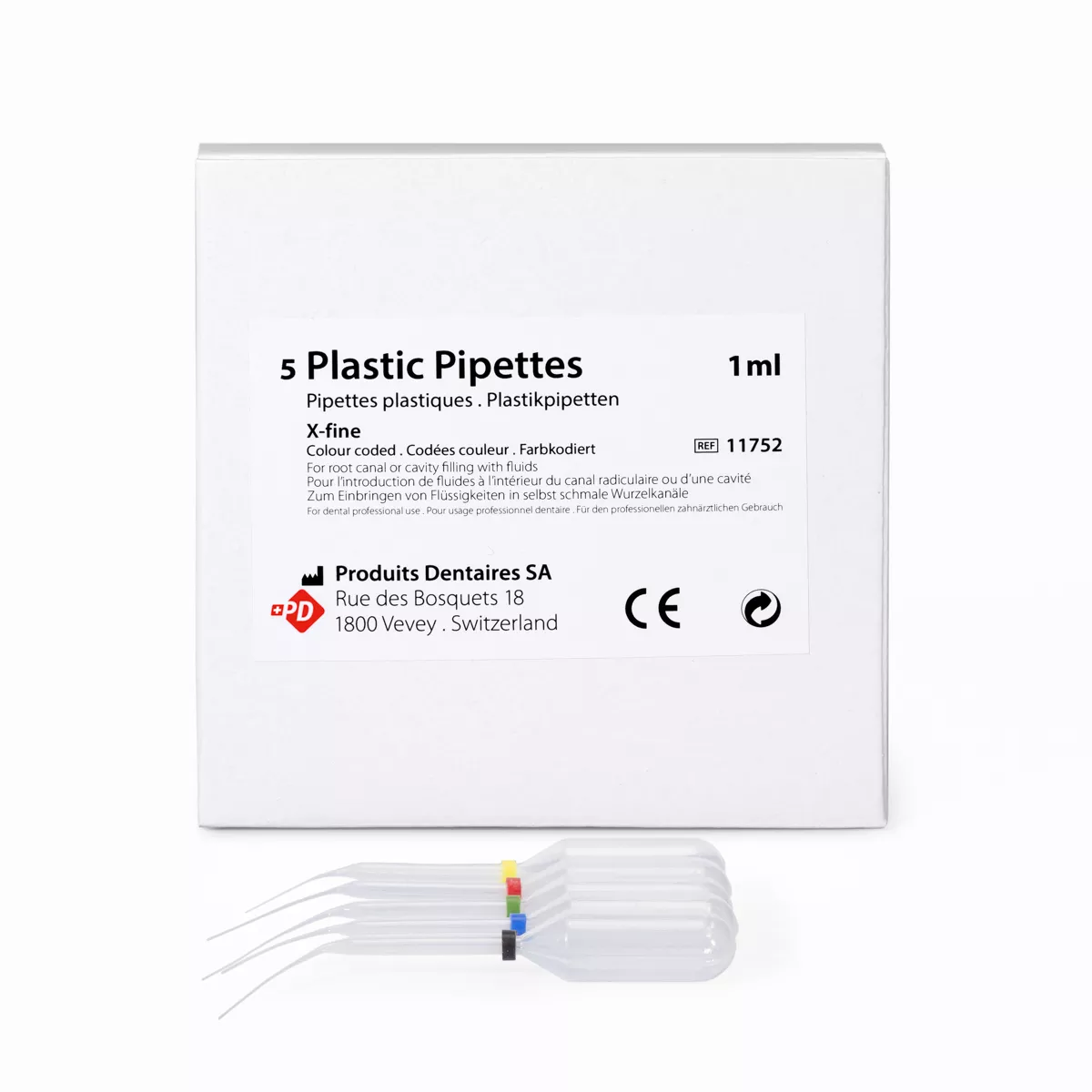 PD Pipettes Plastic X-Fine Asst 1ml (5 pc)